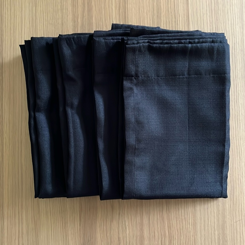 Target Home, Black fabric semi sheer curtain panels, set of 4